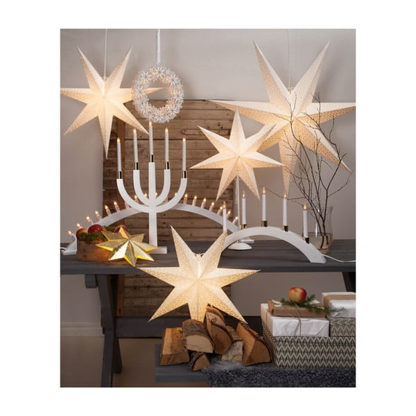 Žvaigždės formos šviesos dekoracija White Star Trading, ⌀ 54 cm-image-1