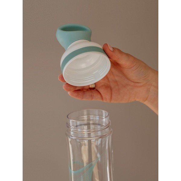 Mėlynos ir baltos spalvos vandens gertuvė Equa Flow Wave, 800 ml-image-3