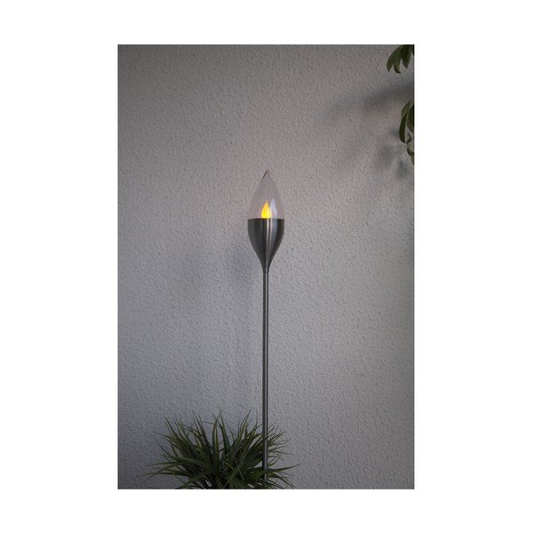 Lauko saulės energija veikianti LED lempa iš nerūdijančio plieno Star Trading Olympos, aukštis 115 cm-image-2