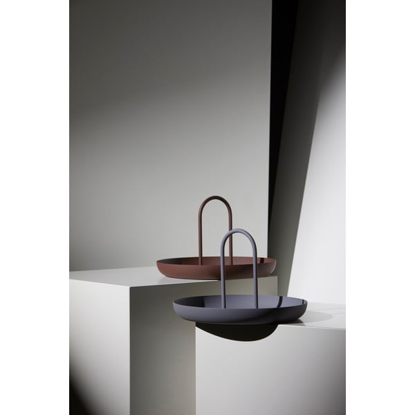 Juodos spalvos metalinis serviravimo padėklas Zone Singles, ø 20 cm-image-2