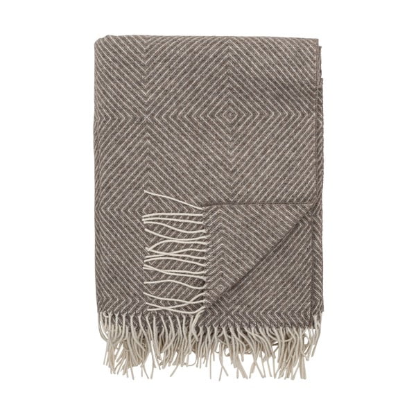 Ruda iš vilnos mišinio antklodė ir pledas 140x200 cm Hoshi – Bloomingville