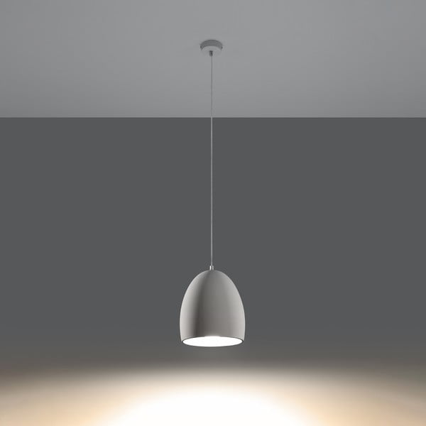 Kabantis šviestuvas baltos spalvos ø 30 cm su keramikiniu gaubtu Fonsie – Sollux-image-2