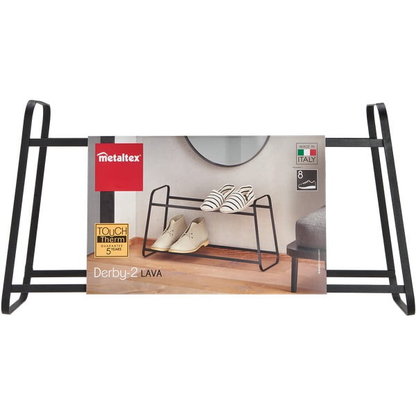 Juoda dviejų aukštų batų dėžutė Metaltex Derby-image-2