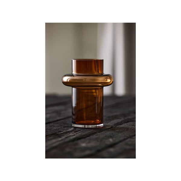 Oranžinio stiklo vaza Lyngby Glas Tube, aukštis 20 cm-image-4