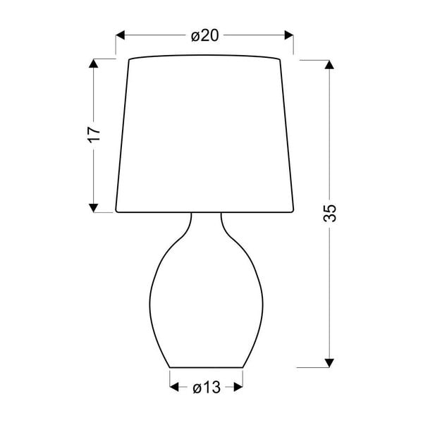 Stalinis šviestuvas tamsiai pilkos spalvos (aukštis 35 cm) su tekstiliniu gaubtu Ambon – Candellux Lighting-image-2