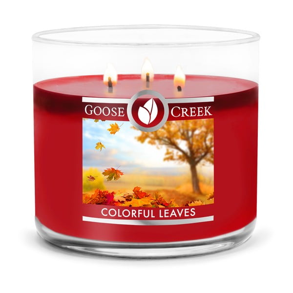 "Goose Creek Colorful Leaves" kvapioji žvakė, deganti 35 valandas