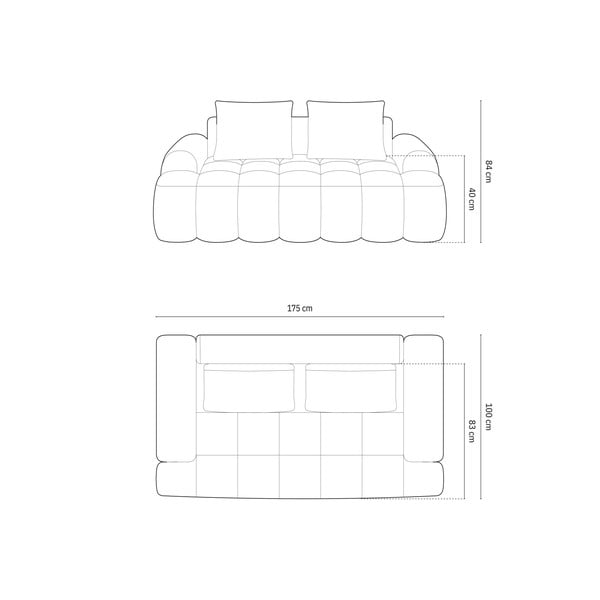 Smėlio spalvos sofa 175 cm Linz – Cosmopolitan Design-image-4