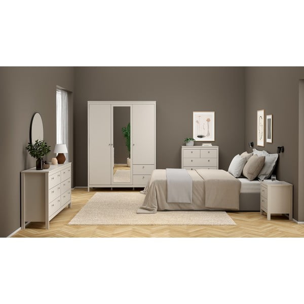 Pilkai smėlinės spalvos naktinis staliukas Madrid – Tvilum-image-1