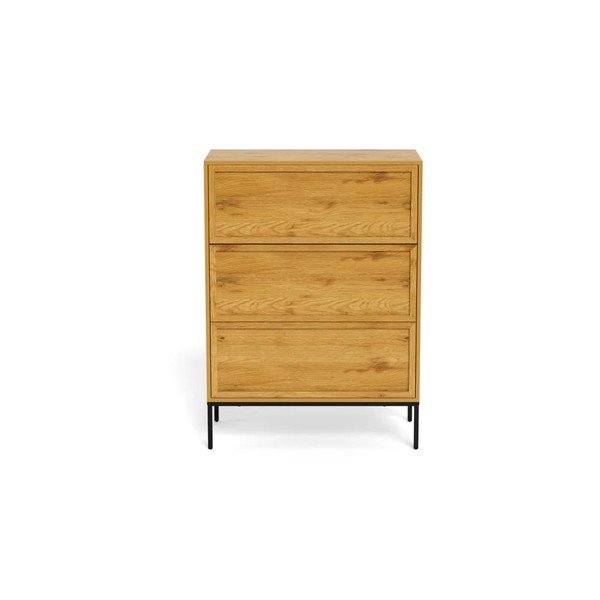 Natūralios spalvos šoninė spintelė iš ąžuolo 80x110x40 cm Palmdale – Actona-image-2