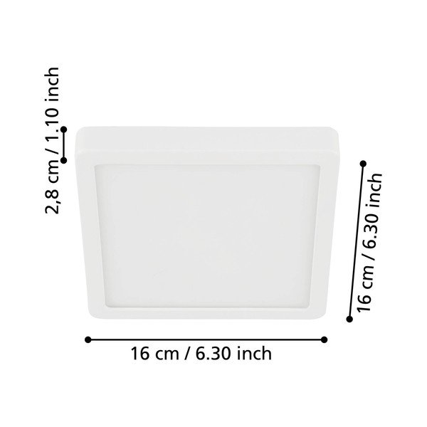 Lubinis šviestuvas baltos spalvos LED 16x16 cm FUEVA 5 – EGLO-image-2