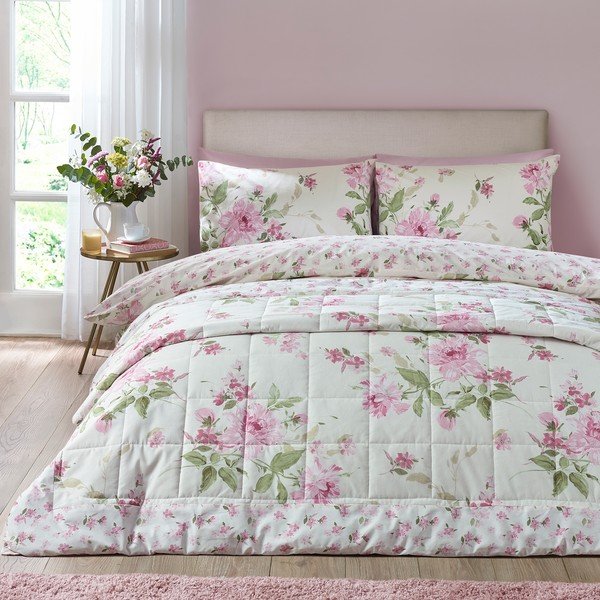 Dygsniuota lovatiesė 220x230 cm Avebury Floral – Catherine Lansfield-image-1