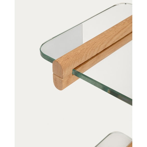 Natūralios spalvos iš stiklo modulinė lentyna 110x28x30,5 cm Sitra – Kave Home-image-3