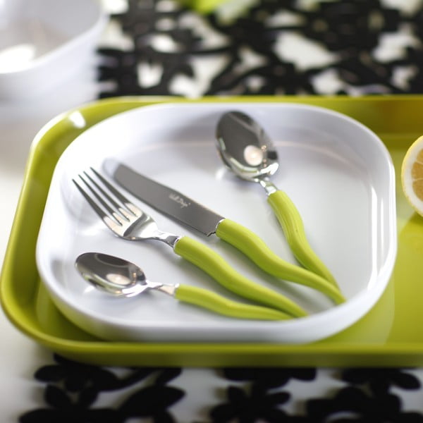 24 baltų stalo įrankių rinkinys su stovu "Vialli Design Ama-image-1