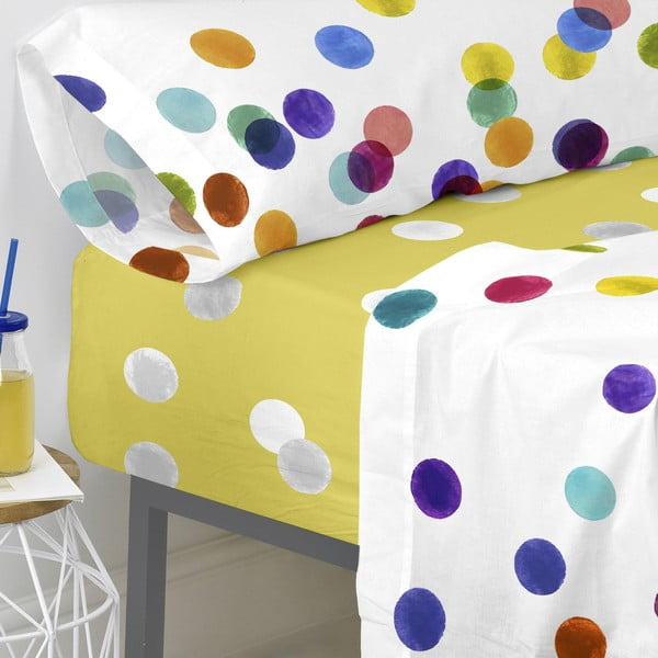 Medvilninė paklodė Happy Friday Basic Confetti, 105 x 200 cm-image-3