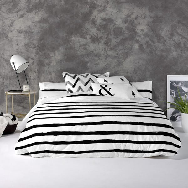 Medvilninis antklodės užvalkalas Blanc Stripes, 200 x 200 cm-image-1