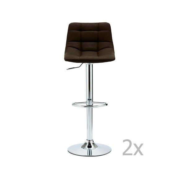 Su pasukimo funkcija baro taburėtės tamsiai rudos spalvos 2 vnt. 88 cm Mario – Furnhouse-image-1
