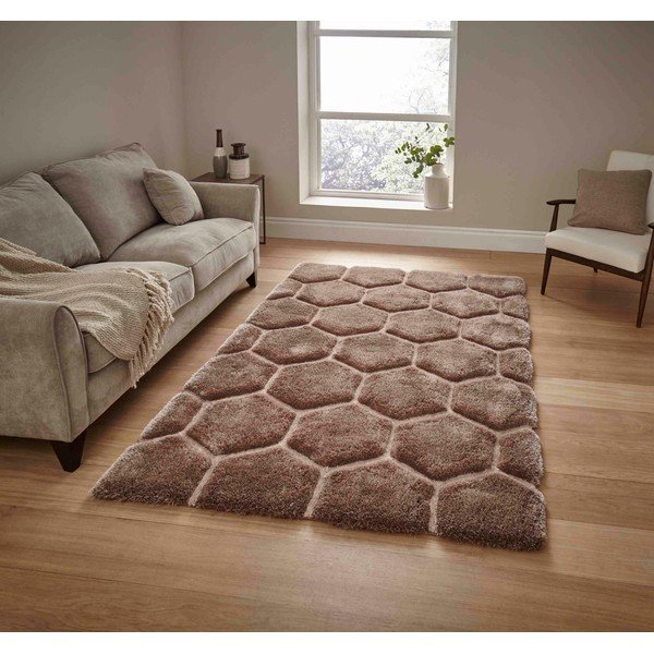 Smėlio spalvos rankomis megztas kilimas Think Rugs Noble House, 120 x 170 cm-image-1