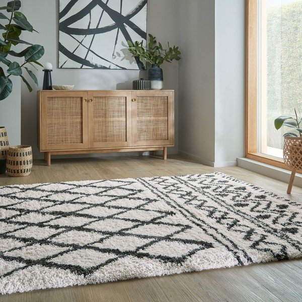 Dramblio kaulo spalvos kilimas 200x290 cm Souq Lines – Flair Rugs-image-1