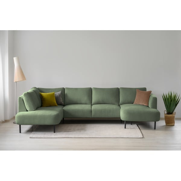 Kampinė sofa žalios spalvos (su kairiuoju kampu/„U“ formos) Hero – Scandic-image-1