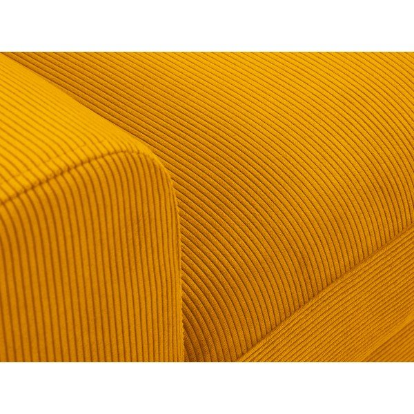 Geltona aksominė kampinė sofa Micadoni Home Moghan, kampas dešinėje-image-1