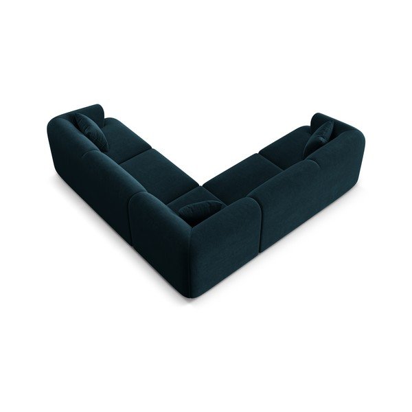 Smaragdinės spalvos kampinė sofa iš velveto Campi – Cosmopolitan Design-image-4