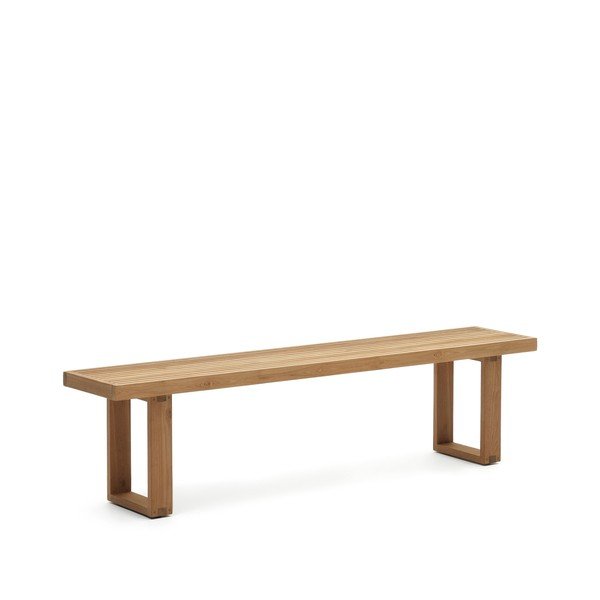 Natūralios spalvos medinis sodo suolas Canadell - Kave Home