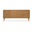 Žema šoninė spintelė natūralios spalvos iš ąžuolo 200x86 cm Lenon – Kave Home