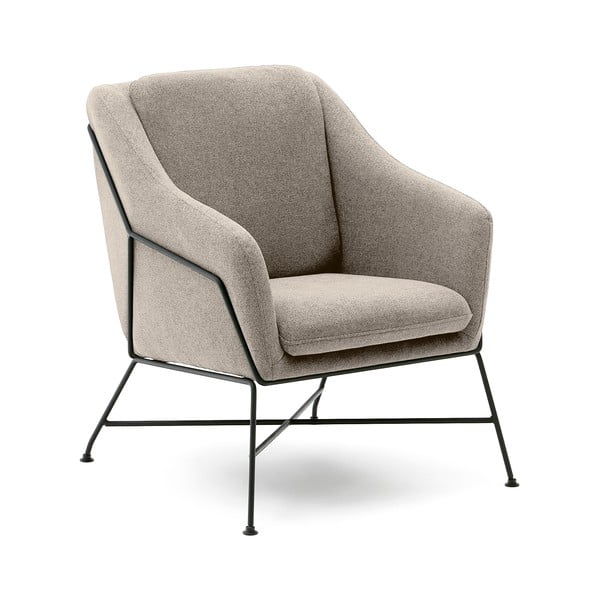 Smėlio spalvos krėslas Brida – Kave Home