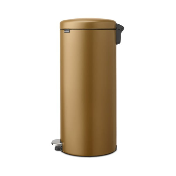 Žalvario spalvos iš plieno šiukšliadėžė su pedalu 30 l NewIcon – Brabantia