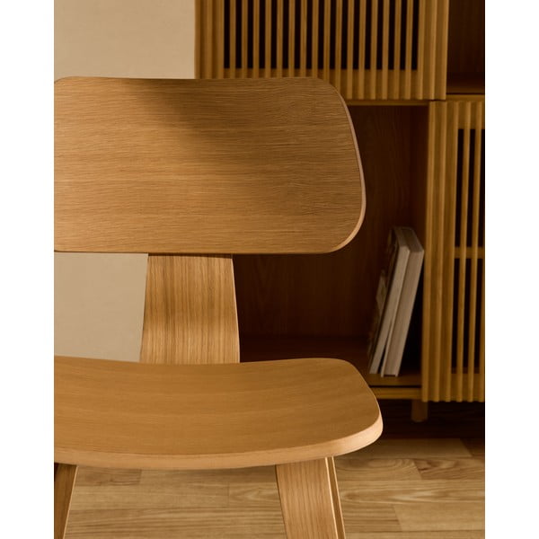 Natūralios spalvos valgomojo kėdė iš ąžuolo Gena – Kave Home-image-1