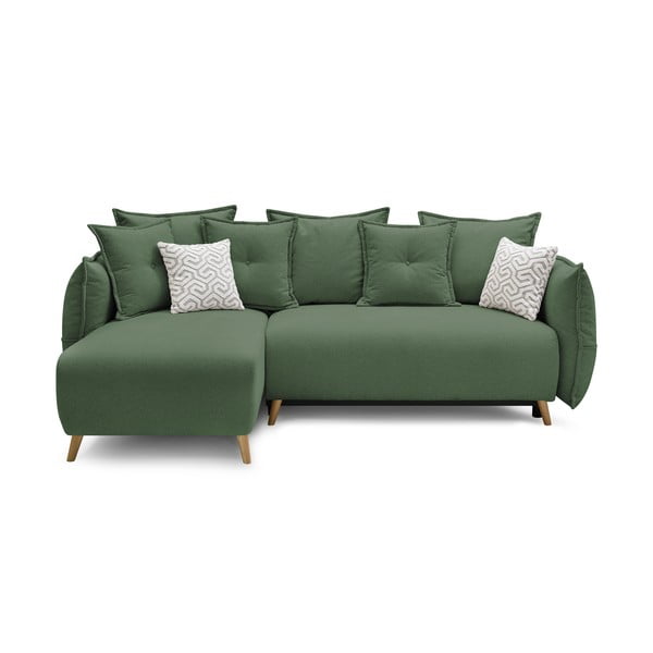 Sulankstoma ((modulinė)) kampinė sofa žalios spalvos Nessa – Bobochic Paris