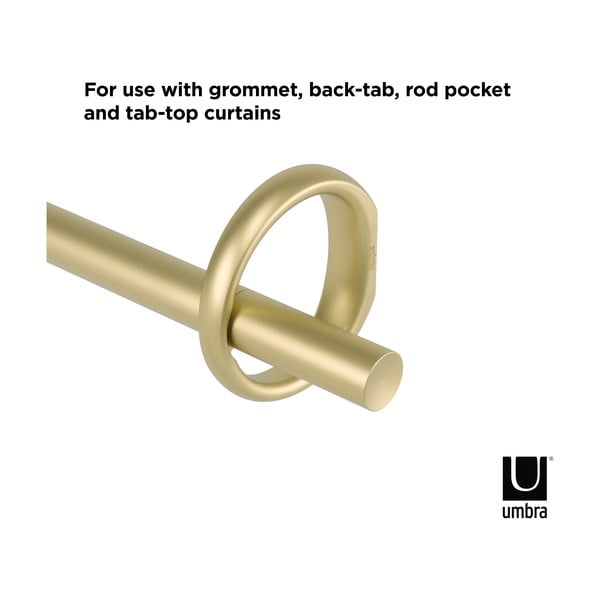 Plieninis ištraukiamas užuolaidos strypas 107 - 305 cm Ringlet - Umbra-image-4