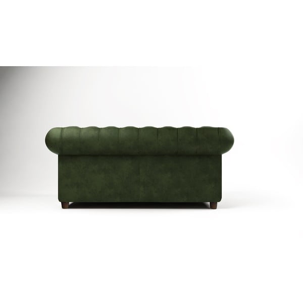 Tamsiai žalia aksomo sofa 184 cm Cambridge - Ropez-image-2
