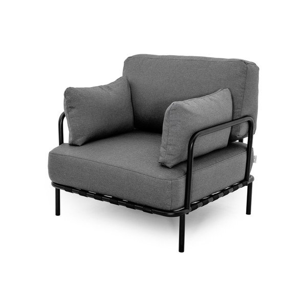 Paminkštinto audinio sodo krėslas tamsiai pilkos spalvos Salve – Sit Sit-image-3