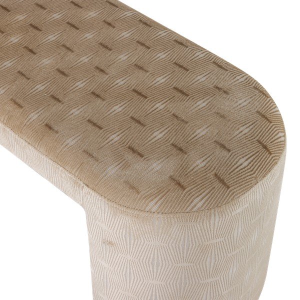 Smėlio spalvos paminkštinto audinio suolas Jacob – WOOOD-image-4