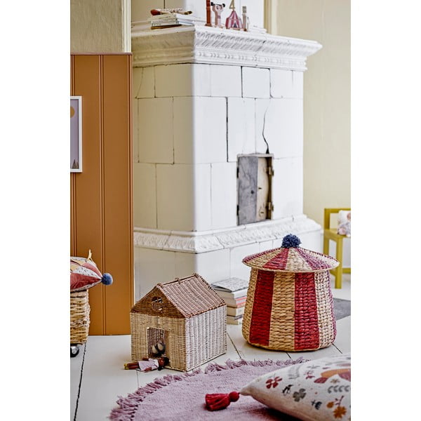 Iš vandens hiacinto vaikiškas krepšys natūralios spalvos ø 40x40 cm Birsen – Bloomingville Mini-image-1