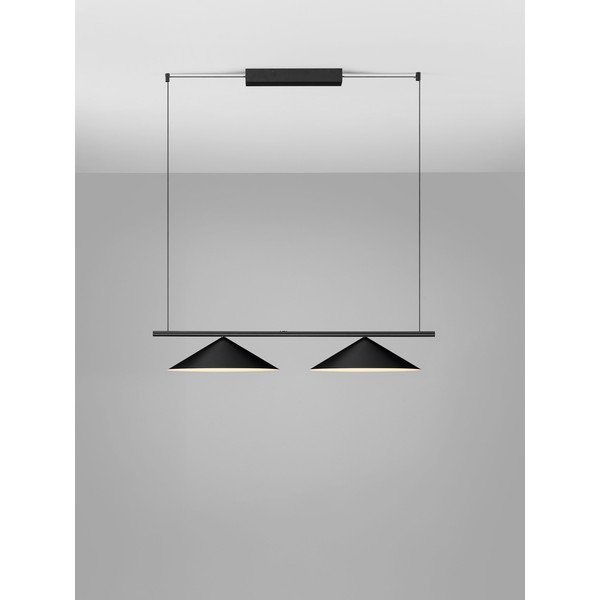 Matinės juodos spalvos iš aliuminio kabantis šviestuvas LED Lui – Nova Luce-image-3