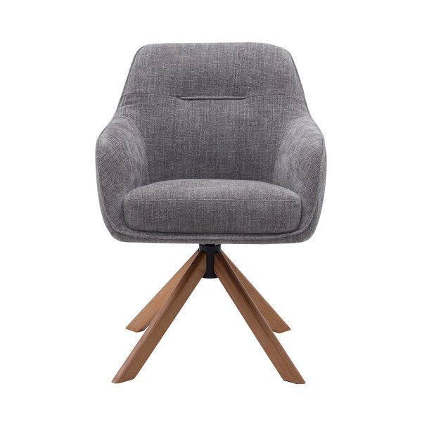 Pilkos spalvos iš audinio valgomojo kėdžių komplektas 2 vnt. Avola – Unique Furniture-image-4