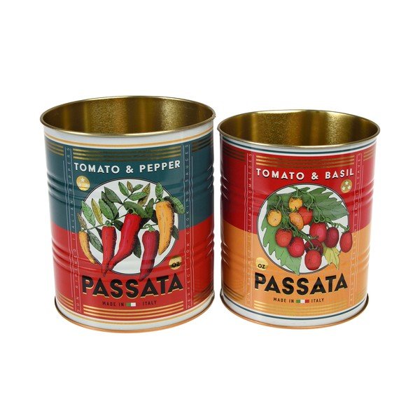 Dekoratyvinės iš skardos daiktadėžės 2 vnt. ø 11x13 cm Passata – Rex London-image-3