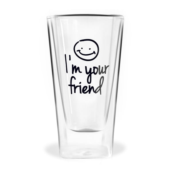 Dvigubų sienelių stiklas "Vialli Design Im Your Friend", 300 ml
