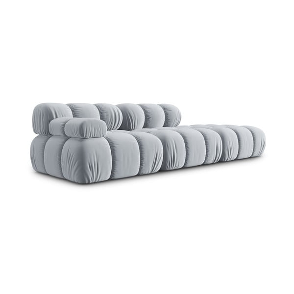 Sofa šviesiai mėlynos spalvos iš velveto 282 cm Bellis – Micadoni Home-image-3