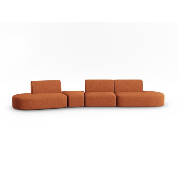 Sofa oranžinės spalvos 412 cm Shane – Micadoni Home