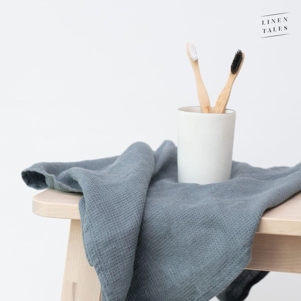 Mėlynas lininis rankšluostis 125x75 cm - Linen Tales-image-2