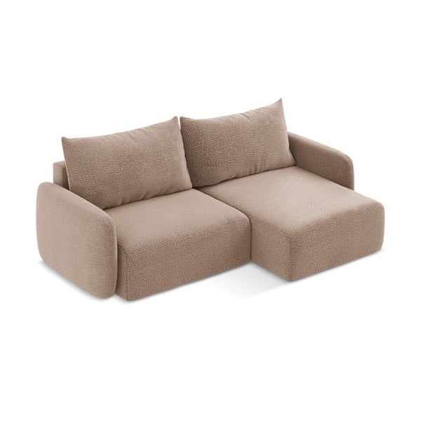 Šviesiai rudos spalvos sulankstoma/su sandėliavimo vieta kampinė sofa (su dešiniuoju kampu) Kalena – Makamii-image-4