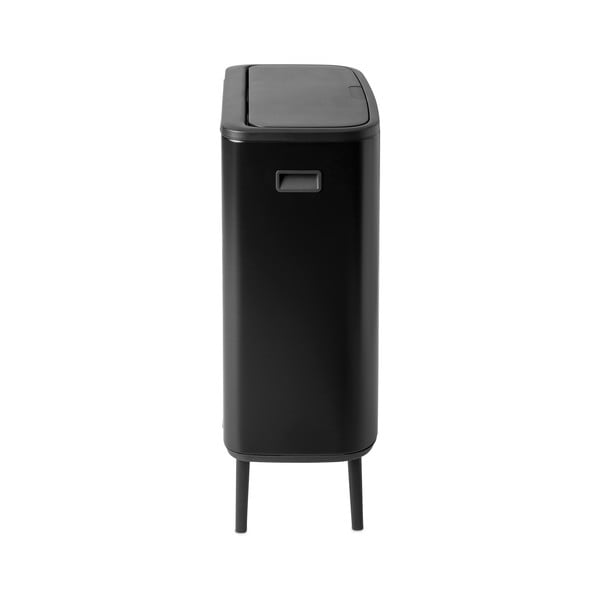 Iš plieno galima atidaryti palietus šiukšliadėžė matinės juodos spalvos 60 l Bo Touch Bin Hi – Brabantia-image-2