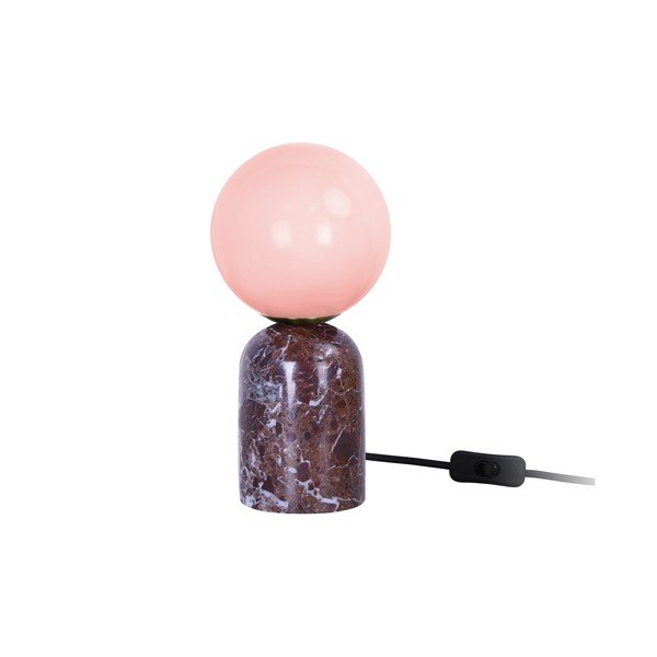 Bordo spalvos iš marmuro stalinis šviestuvas (aukštis 20 cm) Lazio Sphere – Leitmotiv-image-2