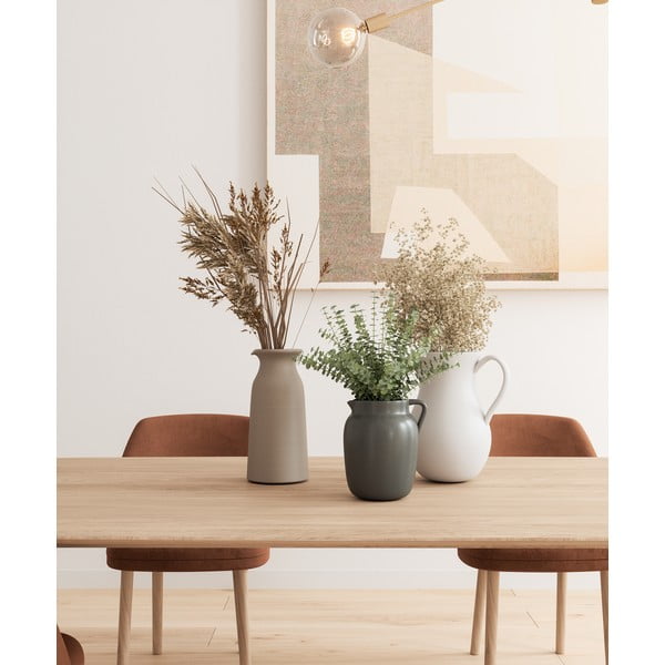 Iš keramikos rankų darbo vaza smėlio spalvos (aukštis 30 cm) Harmonia – Artevasi-image-1