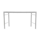 Šviesiai pilkos spalvos metalinis sodo suoliukas Disc – Zone