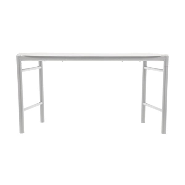 Šviesiai pilkos spalvos metalinis sodo suoliukas Disc – Zone