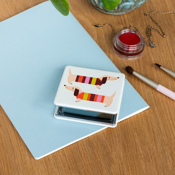 Kosmetinis didinantis veidrodis 7x7 cm Sausage Dog – Rex London-image-1